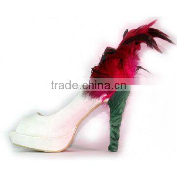 SC006 2013 New high quality fashion ladies feather high heel shoe cover for party