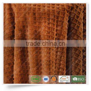 2017 New Style Reasonable Price Polyester Brush and Print Long Pile Fake Fur Fabric pv Fleece Knitted Blanket photo-2