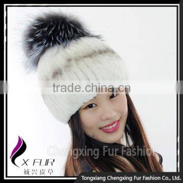 CX-C-02A Wholesale Custom In Stock Hat Knitted Rex Rabbit Fur Hat photo-4