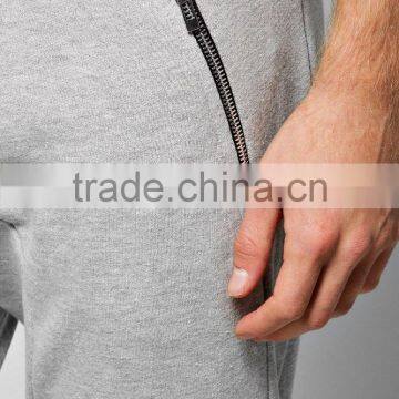 Skinny Fit Drop Crotch Joggers With Pockets Plain Men Fashion Trousers photo-2