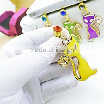 Good Selling 3.5 mm Earphone Dust Cap for Phone Cartoon Cat Design Earphone Cap Plug photo-3