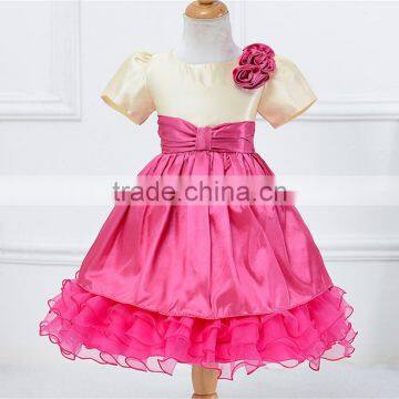 MGOO New Arrival 2015 Red Color Christmas Costumes Dress For Kids Little Girl Muslim Party Dress L069 photo-5