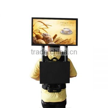 21.5inch backpack lcd screen mobile digital human walking billboard