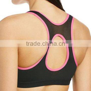 Contrast Colours Front Zipper Tight Sexy Yoga Tube Top for Women photo-2