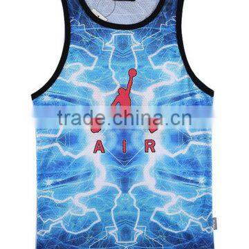 Custom Sublimation Polyester 3D Printing Promotion Sport Men Tank Top photo-6