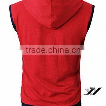 Men Simple Custom Hoodies Sleeveness photo-3