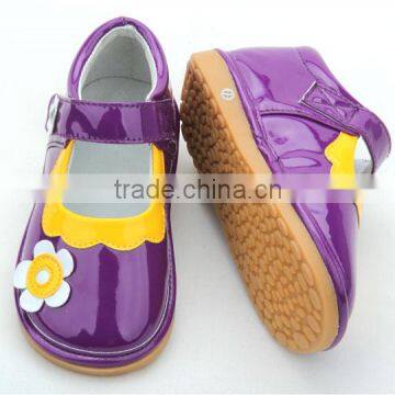 Fancy handmade high quality toddler squeaky shoes