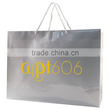 Color Gloss Laminated Eurotote Shopping Bag - features cardboard bottom, dimensions are 16" x 6" x 12" and comes with your logo.