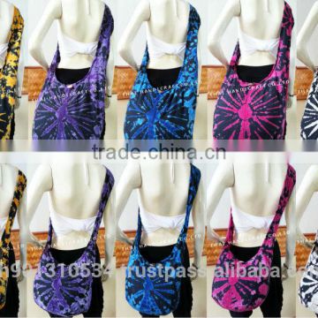 Wholesale Tie Dye Hobo HIPPIE Sling Bag Crossbody Tote Purse Yaam Top Zip