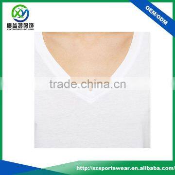 Latest Shirt Designs Organic Cotton Soft White Short Sleeve t Shirt for Women photo-3