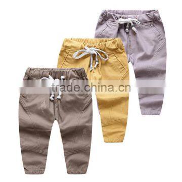 Wholesale autumn cotton printing boys baby pants trousers