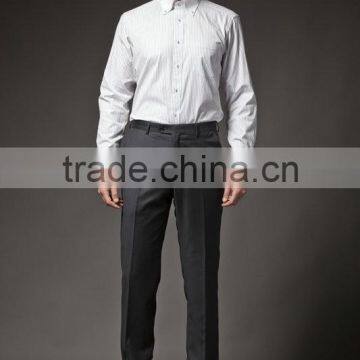 Wholesale mens double button down collar dress shirts of 2014 latest design