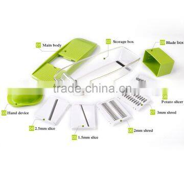 Kitchen Accessories Cooking Multi-functional Fruit Vegetable Cutter Slicer 4 Interchangeable Stainless Steel Blades Tools KC1340 photo-2