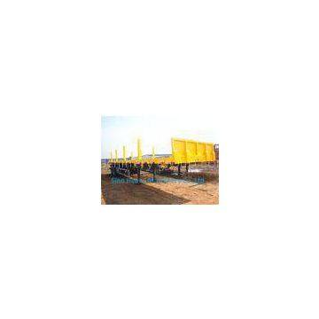 Flatbed Transport Semi Trailer Trucks 2 Axle , Four Double Container Trailer