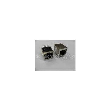 1-Port 10/100M RJ45 Transformers / 100M RJ45 Network Port Filter with PBT Black Housing, Magnetic RJ