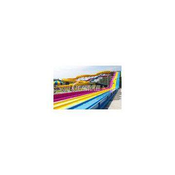 Giant Interactive Racing Fiberglass Water Slides with Multi Lane , Customized