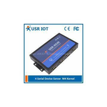 4 Serial Port RS232/RS485/RS422 to Ethernet Converter