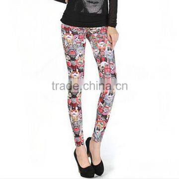 zombie cartoon character devil fruit milk silk printed Leggings pants