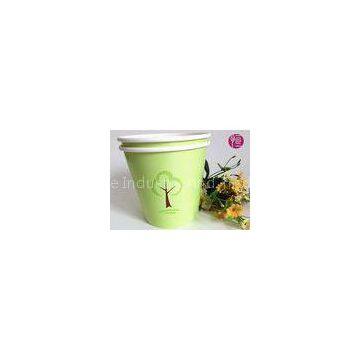 Green 32oz Custom Flexo Print Round  Paper Container For Plant