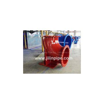 ductile iron pipe fittings, double flanged duckfoot  bend.