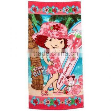 kawaii velour reactive printed towel beach