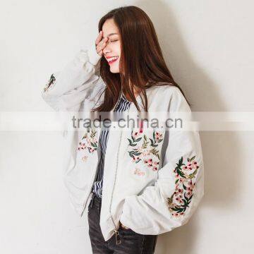 B22676A Korea fashion women baseball uniform coat embroidered jacket windbreaker jacket