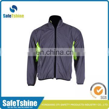 High visibility breathable reflective polyester bike jacket