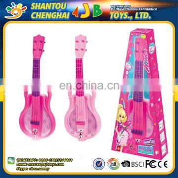 Safety ABS plastic material musical Instrument pink guitar toy for kids