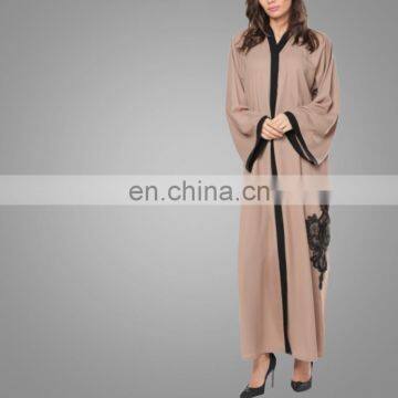 2017 Newest Embroidery Muslim Kimono Latest Ethnic Women Clothing Adult Age Group Dubai Baju Cardigan photo-2