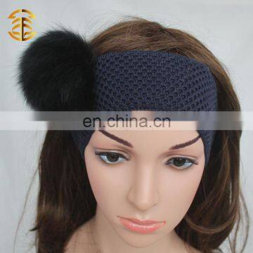 Fashion Hairband Knitted Fur Ball Headwrap Ornaments for Women Girls