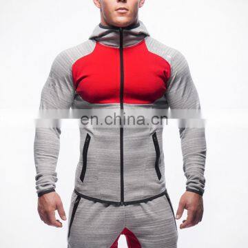 Mens Zipper Muscle Fitness Full Top Design Tracksuit photo-2