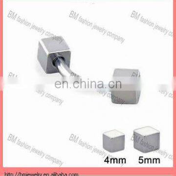 Fashion stainless steel cube eyebrow jewelry