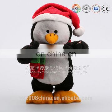 Christmas gifts/decorations/toys stuffed plush Christmas penguin with scarf