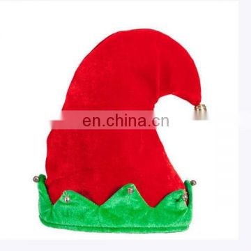 Red and Green Christmas Plush Elf Hat