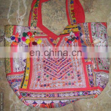 Banjara Coin Zari work Afghan Big Jhola Bag Messenger Bag Vintage India handicraft