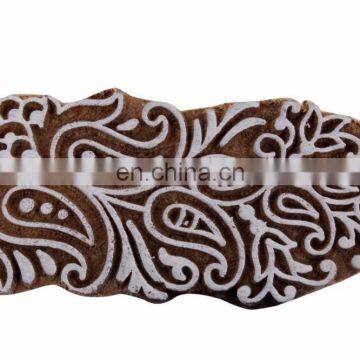 Indian Decorative Textile Printing Block Hand Carved Wood Stamps Wooden photo-2