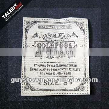 custom silk screen printing size main label for garment