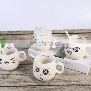 Customs Printable White Funny Faces Mugs photo-5