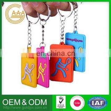 2016 Hottest Wholesale Price Oem Design Silicone Keyring High Quality Custom Design Wholesale Key Ring