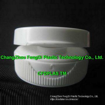 38mm White Ribbed Flip Top Caps,38-400 photo-2