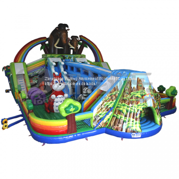 Giant colorful children inflatable slide for outdoor activities