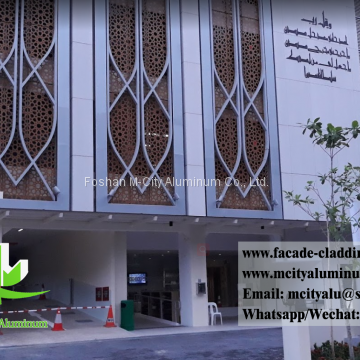 External Perforated metal facades for mosque muslim design