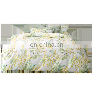 RawHouse Home Textile Plant Yellow Flower Print Cotton Bedding Set photo-2