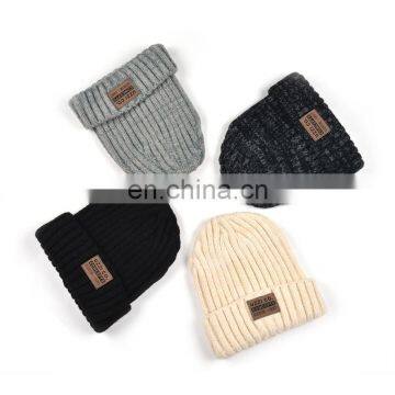 Wholesale sport custom slouchy beanie knitted hat