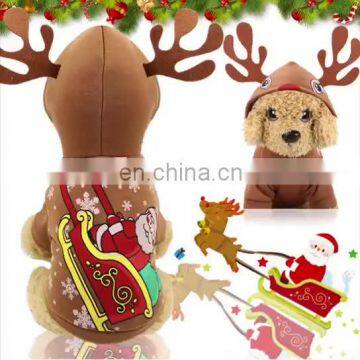 The New Autumn And Winter Medium dog Teddy pet Christmas moose Dog holiday clothes