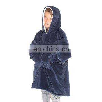 Family Huggle Hoodie Kids Oversized Soft Sherpa Hooded Blanket Sweatshirt photo-3