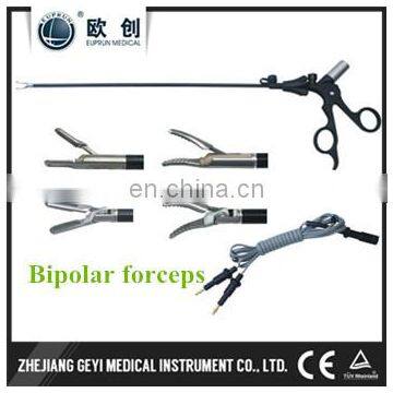 Double Action 5mm Laparoscopic Insulated Curved Bipolar Forceps With Cable photo-2