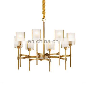 Modern Luxury Crystal Gold Metal Indoor Pendant Lamp