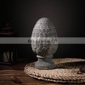 Good choose garden decorative finial crafts pine cone statue custom antique home decoration pieces