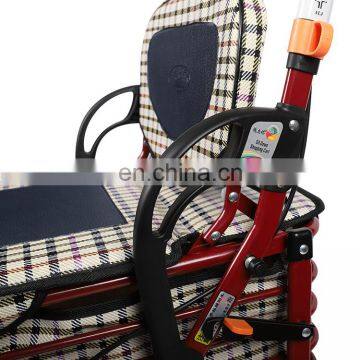 Removeable Foldable Steel Old Man Shopping Trolley Cart Walker Rollator With Basket